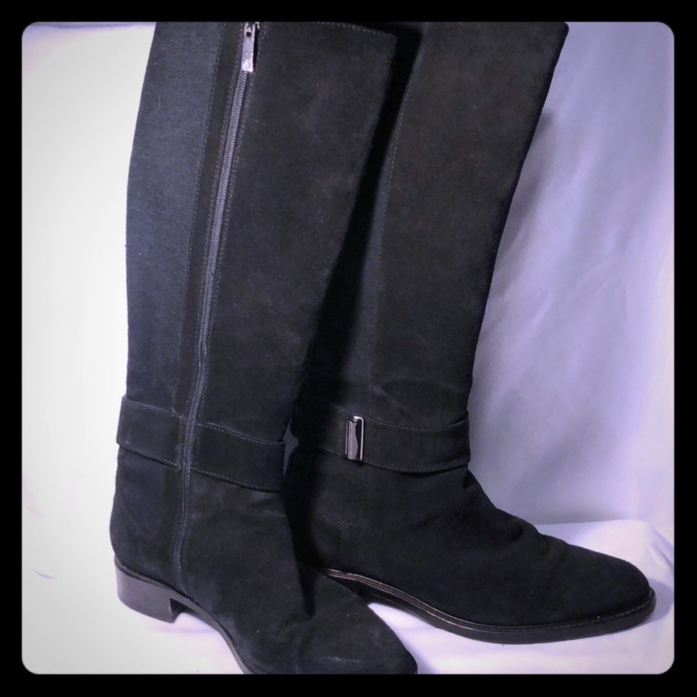 Aquatilia black boots suede 9
